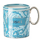 Кружка Versace Barocco Teal 300 мл, голубая