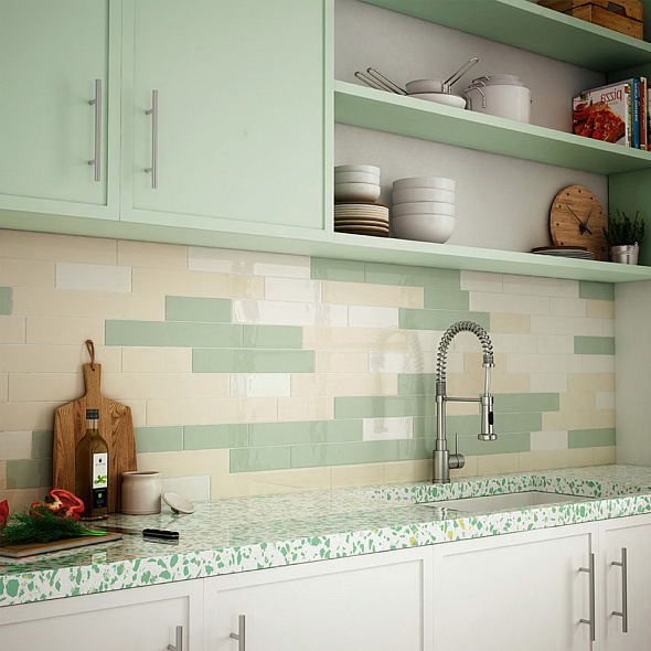 Плитка керамическая Equipe Country 6.5х20, Mist Green, 8 мм