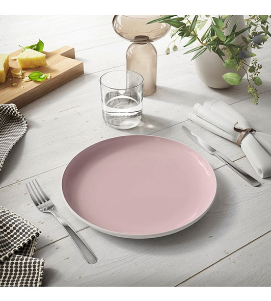 Тарелка столовая Uni 27 см, розовая
