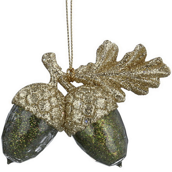 Игрушка на елку "Желуди" 9 см