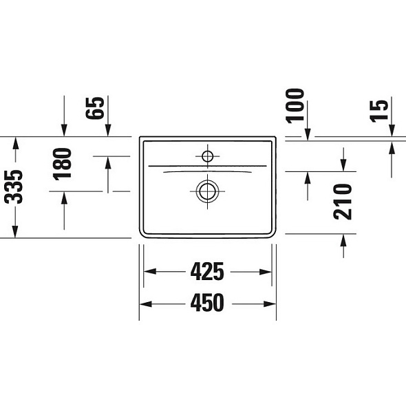 Умывальник Duravit D-Neo 45х33,5 0738450041