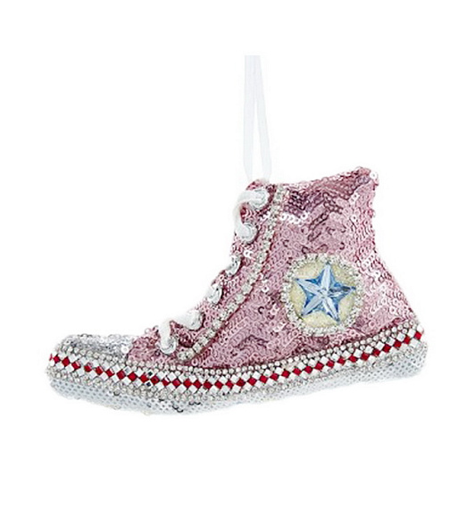 Новогодняя игрушка "Розовый кед" 8 см