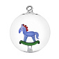 Елочный шар "Лошадка-качалка" Schiaccianoci 8 см