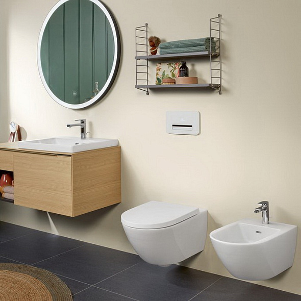 Биде подвесное Villeroy & Boch Subway 2:0 57х38, CeramicPlus, 540000R1