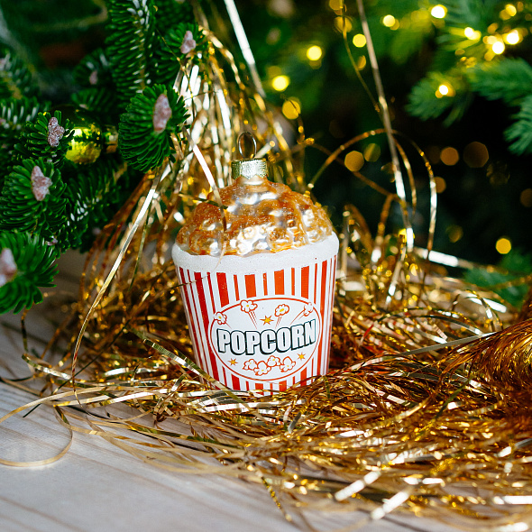 Елочная игрушка "Попкорн" 9,5 cм