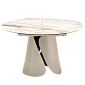 Стол Calligaris Tango 125(184)х125 CS4170, Calacatta Paonazzo