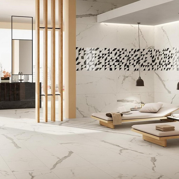 Керамогранит Panaria Ceramica Zero.3 Eternity 120х260, Statuario White Lux, 6 мм