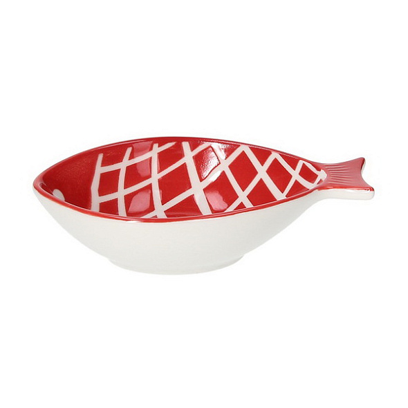Блюдце "Рыбка" Fish 13х8 см, красное
