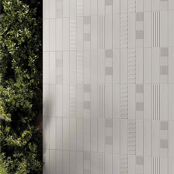 Керамогранит Rondine Volume 6х25, White 3D Bamboo, 9,5 мм