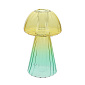 Подсвечник Glass Design Mushroom 15 см, желтый/зеленый