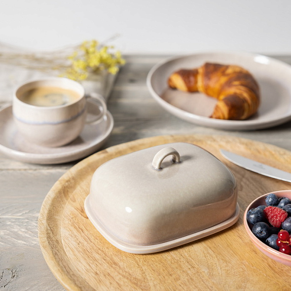 Масленка с крышкой Perlemor Home 15,5х12,5 см