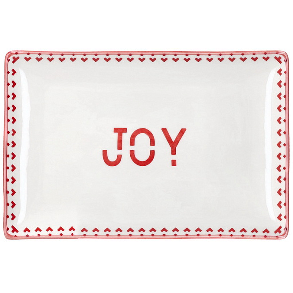 Блюдо прямоугольное Joy 25х16 см, красное