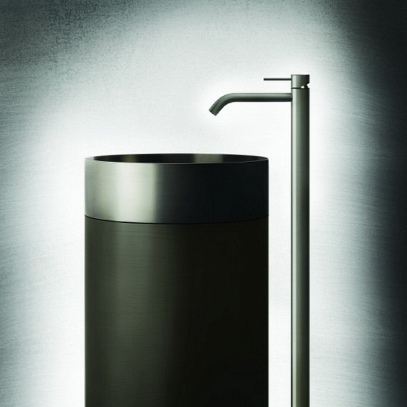 Раковина накладная Gessi Gessi 316 54601.239 40х40, брашированная сталь
