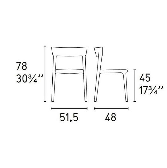 Стул Calligaris Skin matt nougat