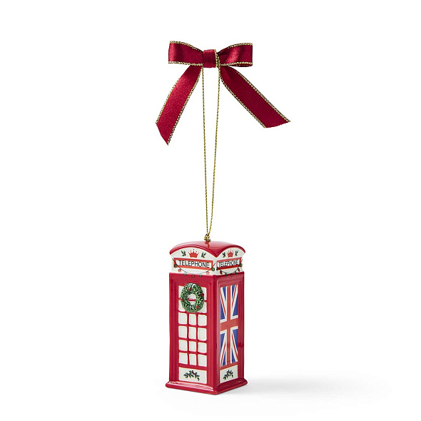 Елочная игрушка Spode Christmas Tree Ornaments "Телефонная будка" 9 см
