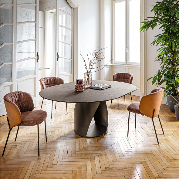 Стол Calligaris Cyclone 140(190)х140, Bronze