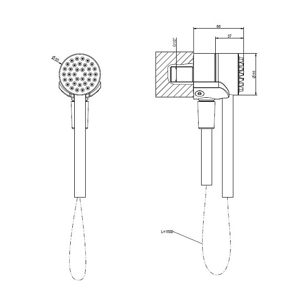 Комплект для душа Gessi HI-FI 63199.149, брашированный никель
