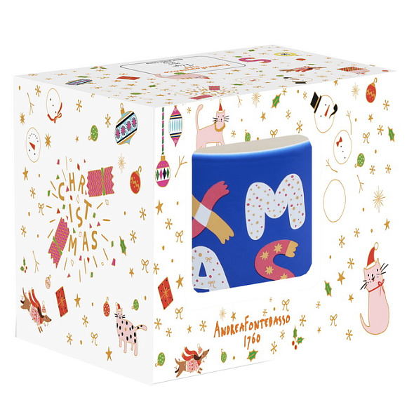 Кружка Xmas 350 мл, синяя