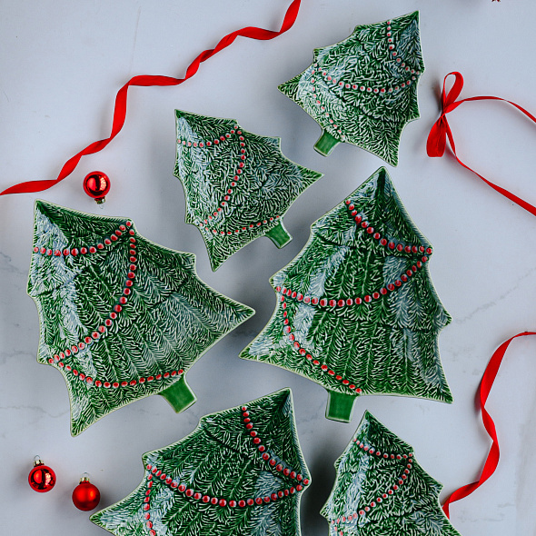 Блюдо большое "Елка" 27,5х23,5 см