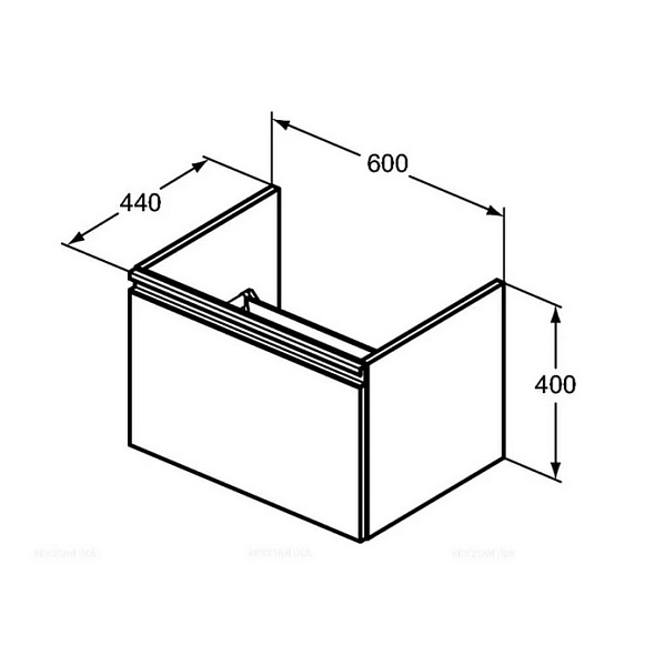 Тумба под раковину Ideal Standart Tesi 64х44 T0046OV, белая