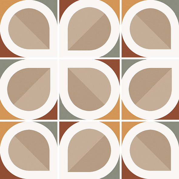 Плитка керамическая Equipe Bauhome 20х20, Blatt Warm, 8,3 мм