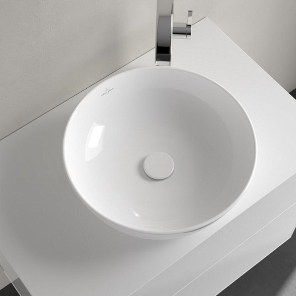 Раковина накладная Villeroy & Boch Artis 43х43, CeramicPlus, 417943R1, из TitanCeram