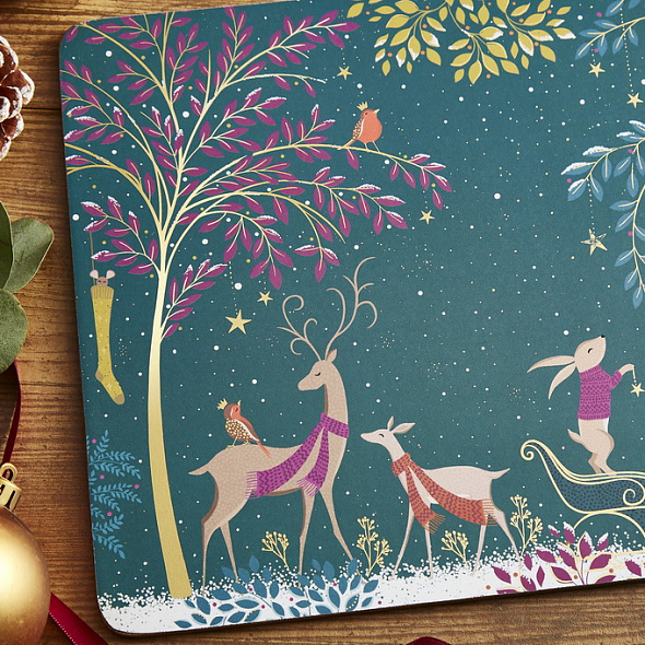 Набор подставок под тарелку Woodland Tales 30,5х23 см, 4 шт