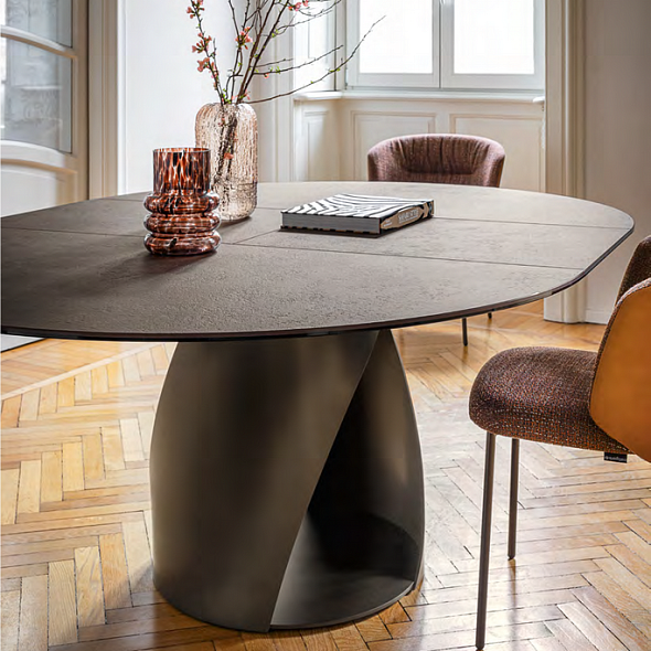 Стол Calligaris Cyclone 140(190)х140, Bronze