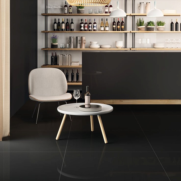 Керамогранит Panaria Ceramica Zero.3 Must 100х300 Lux, Be Black, 5,5 мм