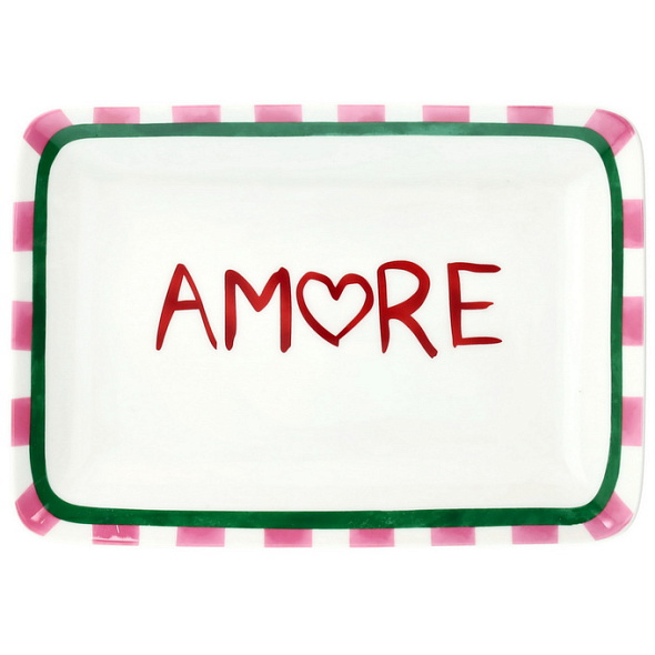 Блюдо прямоугольное Amore 23х16 см