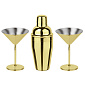 Набор для коктейля "Martini Set" Paderno Bar Gold, 3 предмета