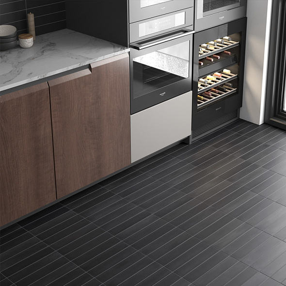 Керамогранит Equipe Wadi 6х30, Noir, 8 мм