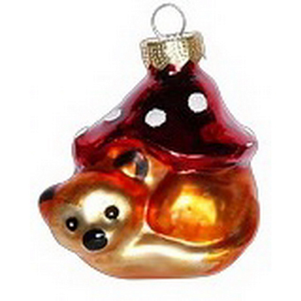 Елочная игрушка "Лиса-мухомор"