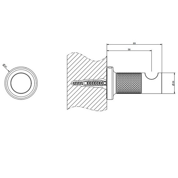 Крючок Gessi Inciso 58521.727, латунь матовая