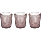 Набор стаканов Glass Diamante 300 мл, 3 шт, розовый