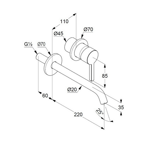 Внешняя часть Kludi Nova Fonte 202455315 смесителя для раковины, белый матовый