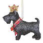Елочная игрушка "Скотч-терьер в короне" 8 см