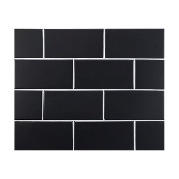 Плитка керамическая Equipe Evolution 7,5х15, Negro Mate, 7,5 мм