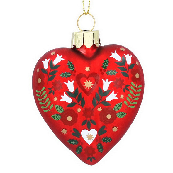Елочная игрушка "Альпийское сердце" 8 см