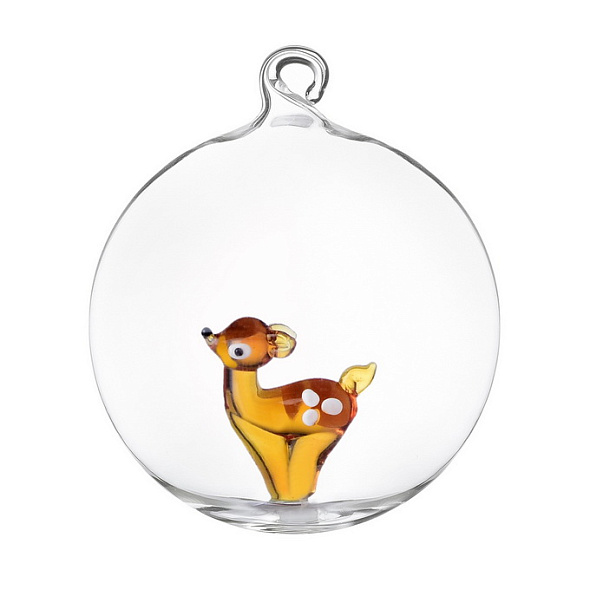 Елочный шар "Олененок" Woodland Tales 8 см