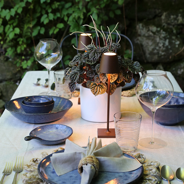 Лампа настольная Zafferano Poldina Pro Micro 27,5 см, коричневая