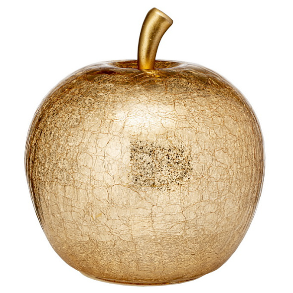 Фигурка "Яблоко" 27 см, цвет золото