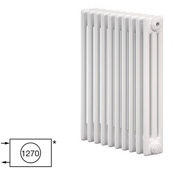 Радиатор Zehnder Сharleston 3057-10, 57х48, 1/2, 1270 (7610), белый