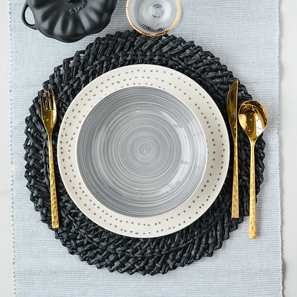 Подложка под тарелку Placemat Peggy 38 см, черная