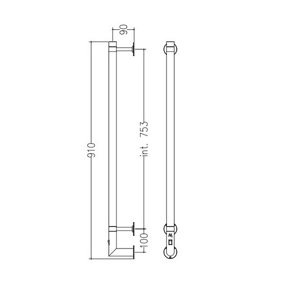 Полтенцесушитель Margaroli Arcobaleno 616/S, электрический, хром