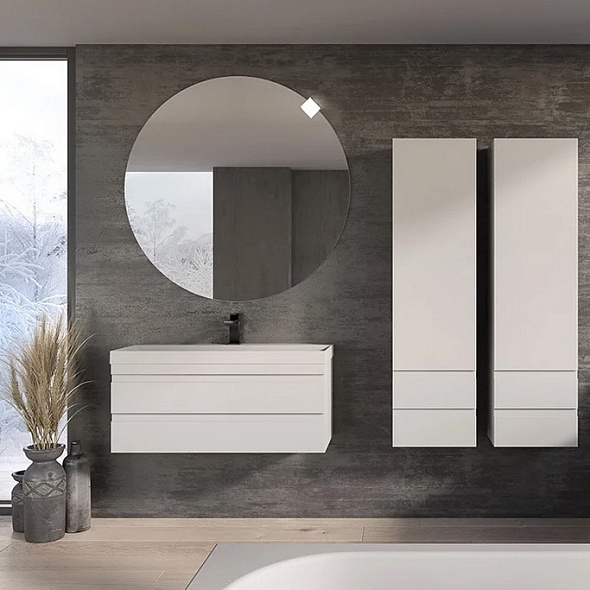 Тумба с раковиной Kolpa-San Naomi OUN 100 WH, 100х45, подвесная, белая