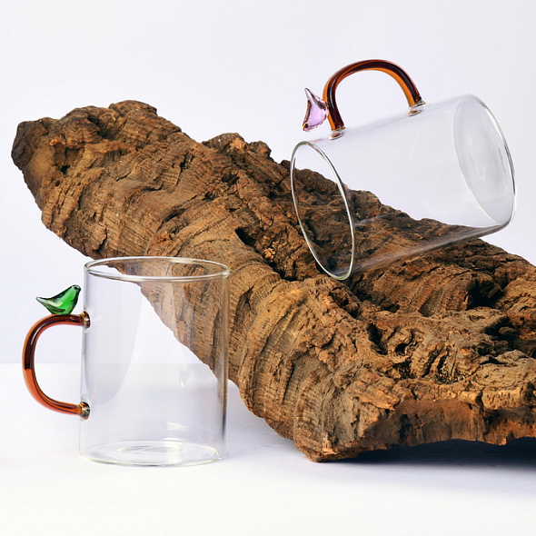 Кружка "Розовая птица" Birds 450 мл