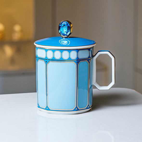 Кружка с крышкой Signum Azure 390 мл