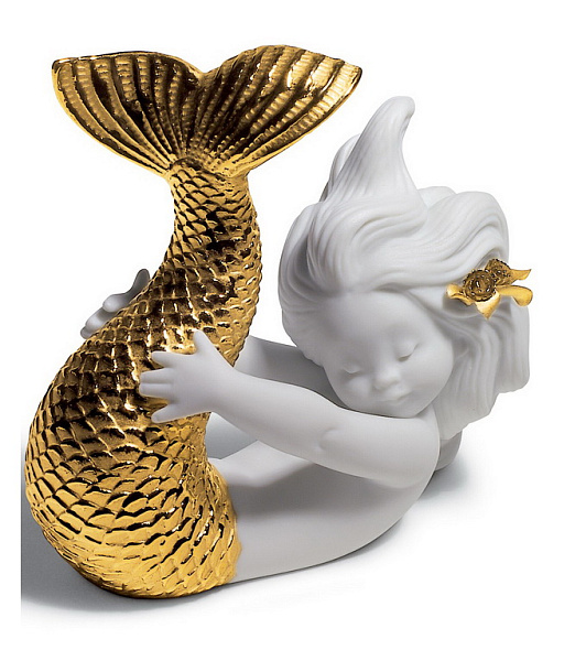 Статуэтка "Резвясь у моря. Re-Deco золото" 10х12х5 см