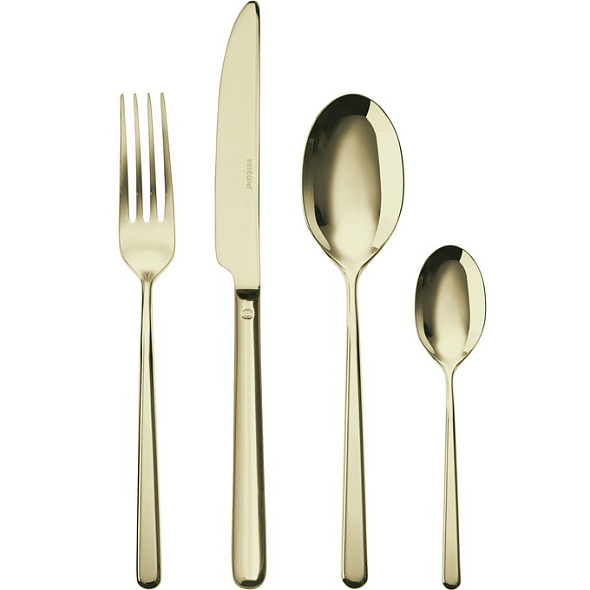 Набор столовых приборов Linear Champagne, 24 предмета